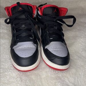 Jordan Kids Black and Red Sneakers